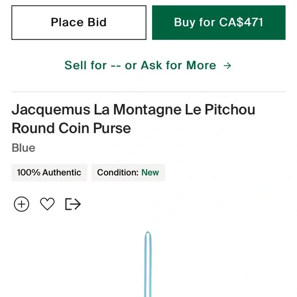 SOLD ✨ Jacquemus Le Pitchou Coin Purse in blue - Picture 4 of 7